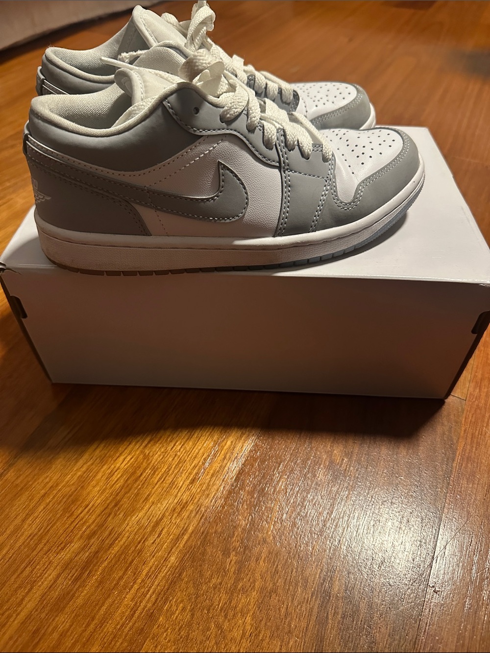 Jordan Women’s Air Jordan Low-Top Sneakers in White and Light Gray